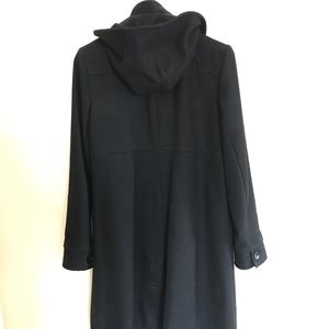 DKNY Black Coat with Hood